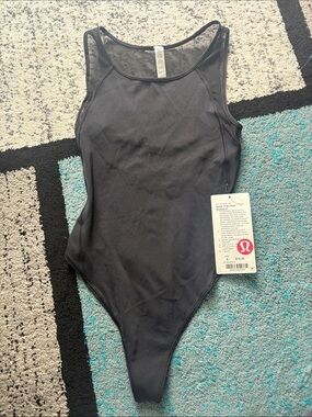 lululemon athletica Black Sleeveless Bodysuit